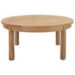 Modway Marina Modern Wood 3-Piece Teak Conversation Set in Natural/Gray