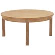 Modway Marina Modern Wood 3-Piece Teak Conversation Set in Natural/Gray