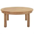 Modway Marina Modern Wood 3-Piece Teak Conversation Set in Natural/Navy