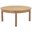 Modway Marina Modern Wood 3-Piece Teak Conversation Set in Natural/Navy
