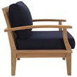 Modway Marina Modern Wood 3-Piece Conversation Set in Natural/Navy