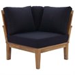 Marina 6 Piece Outdoor Patio Teak Set in Natural Navy
