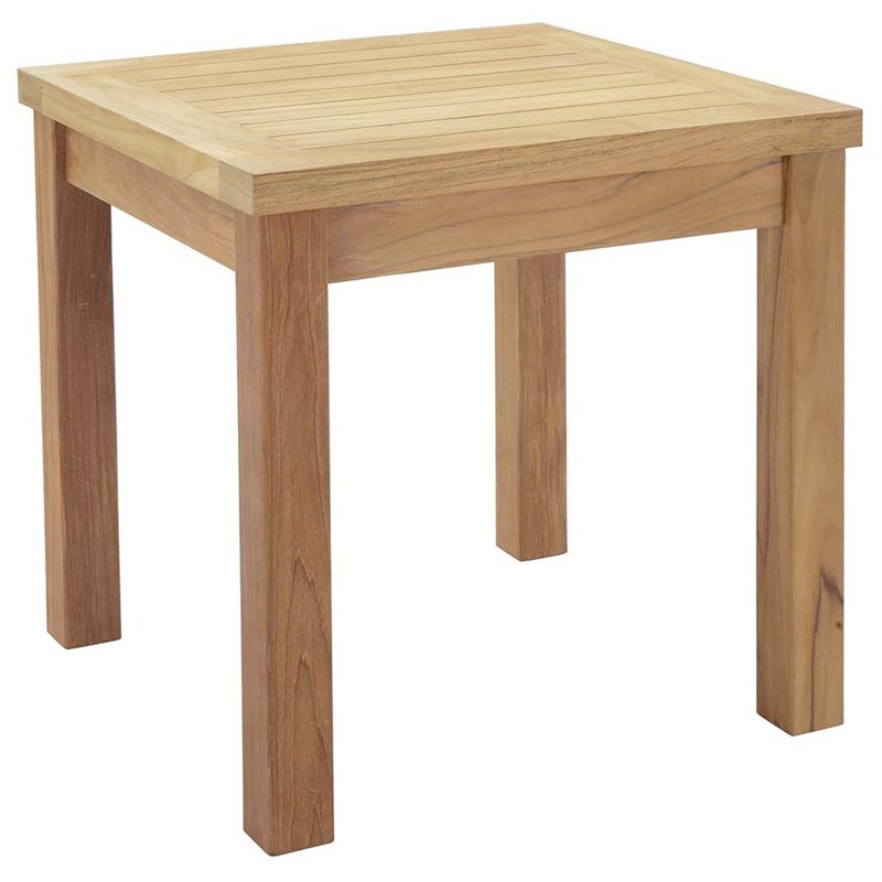 Marina 8 Piece Outdoor Patio Teak Set in Natural Navy