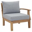 Modway Marina 8-Piece Solid Teak Wood Patio Sofa Set in Natural/Gray