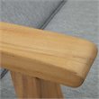 Modway Marina Modern Wood Patio Teak Single Chaise in Natural/Gray