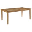 Modway Marina 7-Piece Teak Wood Patio Dining Set with Arm Chair in Natural