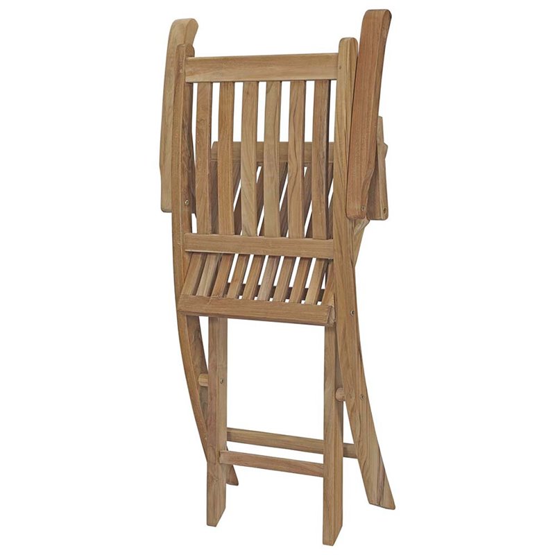Modway Marina 7-Piece Solid Teak Wood Outdoor Patio Dining Set in Natural