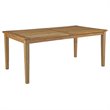 Modway Marina 7-Piece Teak Wood Patio Dining Set with Side Chair in Natural