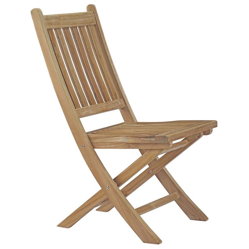 Modway Marina 7-Piece Teak Wood Patio Dining Set with Side Chair in Natural