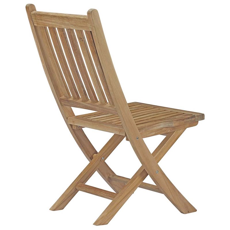 Modway Marina 7-Piece Teak Wood Patio Dining Set with Side Chair in Natural