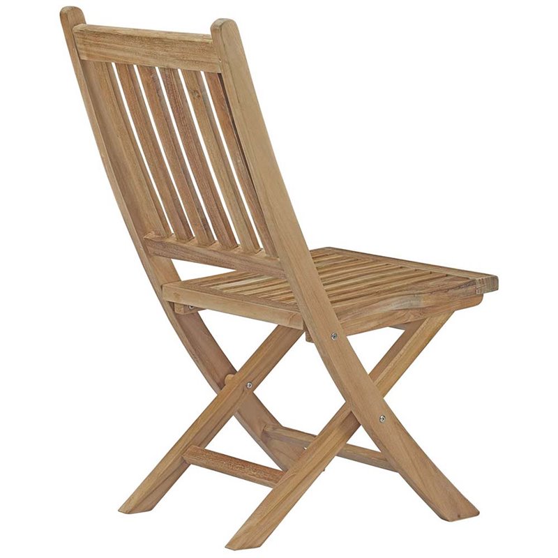 Modway Marina 7-Piece Teak Wood Outdoor Patio Dining Set in Natural