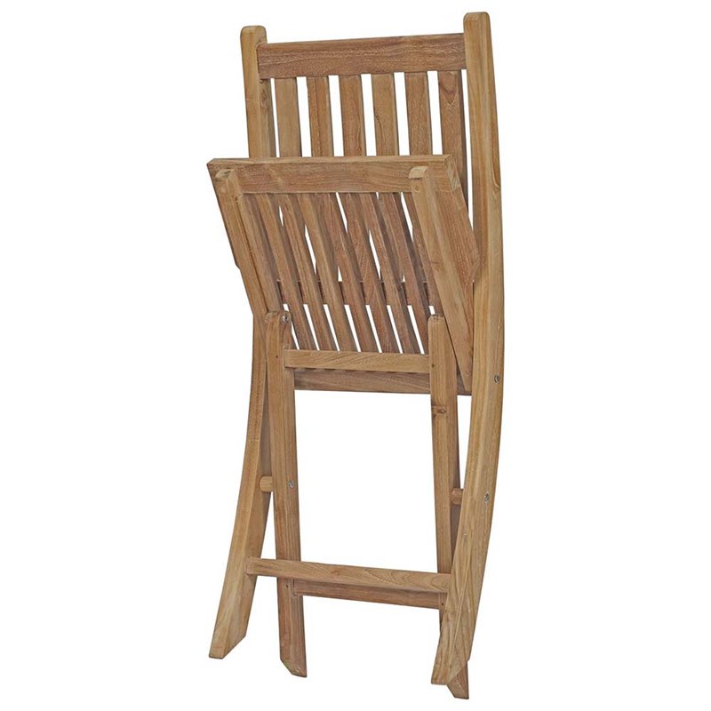 Modway Marina 7-Piece Teak Wood Outdoor Patio Dining Set in Natural