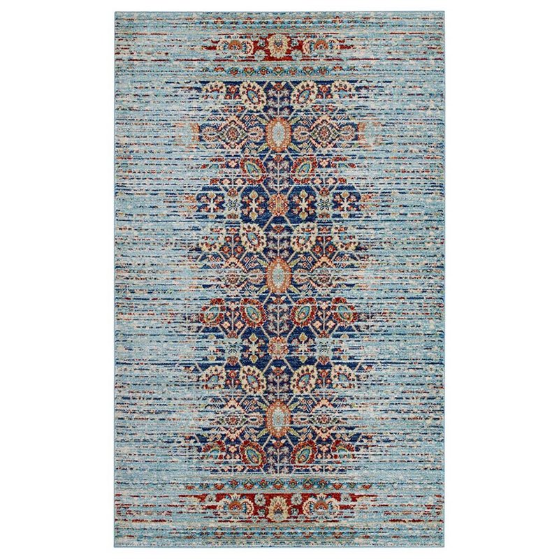 Modway Naria 5' x 8' Polypropylene Medallion Area Rug in Multicolor