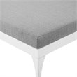 Modway Perspective Aluminum Patio Chaise Lounge in White and Gray
