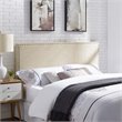 Modway Phoebe Queen Upholstered Polyester Fabric Headboard in Beige
