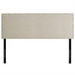 Modway Phoebe Queen Upholstered Polyester Fabric Headboard in Beige