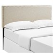 Modway Phoebe Queen Upholstered Polyester Fabric Headboard in Beige