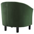 Modway Prospect Channel Tufted Performance Velvet Armchair in Emerald
