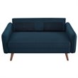 Modway Revive Modern Fabric Upholstered Loveseat in Walnut/Azure