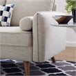Modway Revive Modern Fabric Upholstered Loveseat in Walnut/Beige