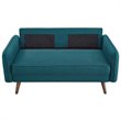 Modway Revive Modern Fabric Upholstered Loveseat in Walnut/Teal