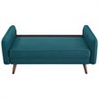 Modway Revive Modern Fabric Upholstered Loveseat in Walnut/Teal