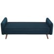 Modway Revive Modern Fabric Upholstered Sofa in Azure & Walnut