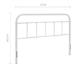 Modway Serena Full Powder Coated Steel Headboard in White