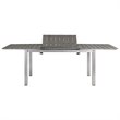 Modway Shore 7-Piece Extendable Aluminum Patio Dining Set in Silver and Black