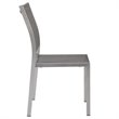 Modway Shore Fabric and Aluminum Outdoor Patio Dining Side Chair in Silver/Gray