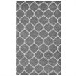 Modway Solvea 5' x 8' Moroccan Trellis Shag Area Rug in Gray and Ivory