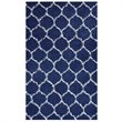 Modway Solvea 5' x 8' Moroccan Trellis Shag Area Rug in Navy and Ivory