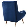 Modway Suggest Tufted Performance Velvet Lounge Chair in Navy