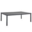 Modway Summon 11-Piece Rattan Fabric Patio Dining Set in Canvas Gray/Red