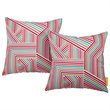 Modway Polyester Fabric Throw Pillow in Tapestry (Set of 2)