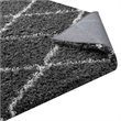 Modway Toryn 5' x 8' Diamond Lattice Shag Area Rug in Gray and Ivory