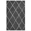 Modway Toryn 5' x 8' Diamond Lattice Shag Area Rug in Gray and Ivory
