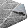 Modway Toryn 5' x 8' Diamond Lattice Shag Area Rug in Gray and Ivory