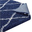 Modway Toryn 5' x 8' Diamond Lattice Shag Area Rug in Navy and Ivory