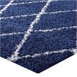 Modway Toryn 5' x 8' Diamond Lattice Shag Area Rug in Navy and Ivory