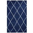 Modway Toryn 5' x 8' Diamond Lattice Shag Area Rug in Navy and Ivory