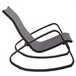 Modway Traveler Mesh Fabric & Aluminum Patio Rocker in Black