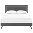 Modway Virginia Upholstered Full Platform Panel Bed in Gray