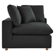 Modway Commix 3-Piece Fabric Down Filled Sectional Sofa Set in Gray