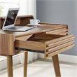 Modway Render Modern Wood Grain Laminate Writing Desk in Walnut