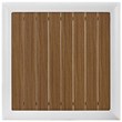 Modway Stance Aluminum Wood Patio Side Table in White and Natural