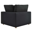 Modway Commix 5-Piece Fabric Down Filled Armless Sectional Sofa Set in Teal
