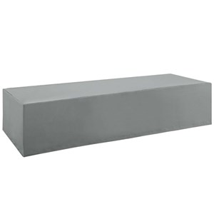 Modway Immerse Polyester Fabric Outdoor Chaise Cover in Gray