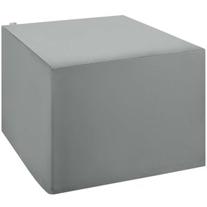 Modway Immerse Polyester Fabric Outdoor Ottoman and Side Table Cover in Gray