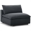 Modway Commix 6-Piece Fabric Down Filled Overstuffed Sectional Sofa Set in Gray